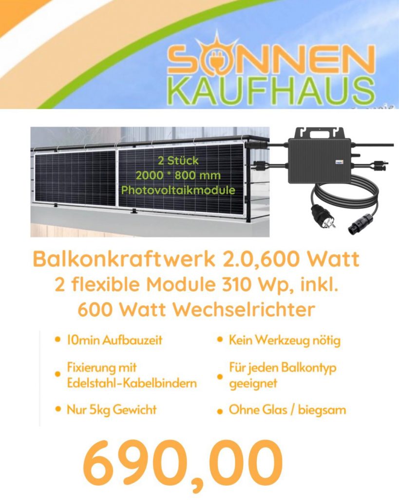 Balkonkraftwerk vom Sonnenkaufhaus Freiburg